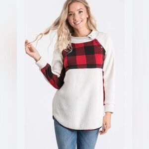 NWOT Hailey & Co Buffalo Plaid Long Sleeve Soft Fleece Shirt. Various Sizes.